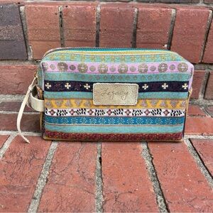 LEGACY Leather Lined made in Mexico Boho Colorful Striped Women's Bag LIKE NEW!!
